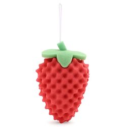 Babyhug Strawberry Shape Bath Sponge - Red