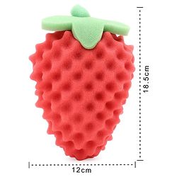 Babyhug Strawberry Shape Bath Sponge - Red