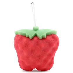 Babyhug Apple Shape Bath Sponge - Red