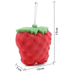 Babyhug Apple Shape Bath Sponge - Red