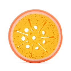 Babyhug Fruit Shaped Bath Sponge - Yellow Orange (Product color / shape may Vary)