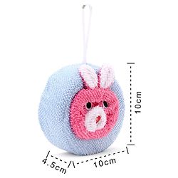 Babyhug Bath Sponge Rabbit Face - Blue & Pink