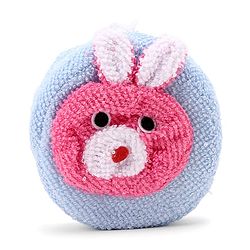 Babyhug Bath Sponge Rabbit Face - Blue & Pink