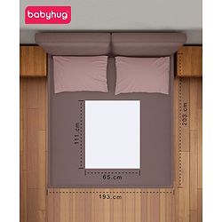 Babyhug Soft Terry Waterproof Mattress Protector Breathable Fitted Cover Sheet - White