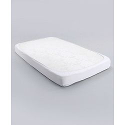Babyhug Soft Terry Waterproof Mattress Protector Breathable Fitted Cover Sheet - White