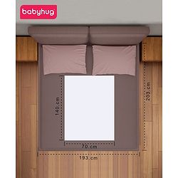 Babyhug Soft Terry Waterproof Mattress Protector Breathable Fitted Cover Sheet - White