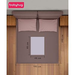Babyhug Soft Terry Waterproof Mattress Protector Breathable Fitted Cover Sheet - Grey
