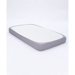 Babyhug Soft Terry Waterproof Mattress Protector Breathable Fitted Cover Sheet - Grey