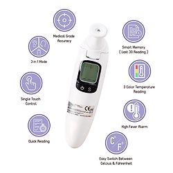 Babyhug 3 in 1 Infrared Non Contact Thermometer - Violet