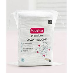 Babyhug Premium Cotton Squares - 60 Pieces
