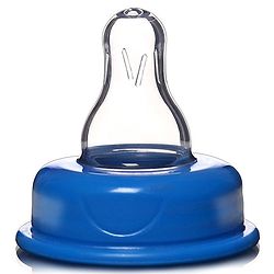 Babyhug Standard Neck Glass Feeding Bottle Blue - 250 ml