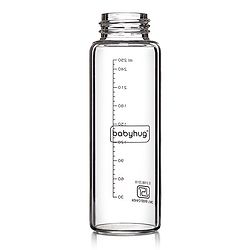 Babyhug Standard Neck Glass Feeding BottlePink - 250 ml