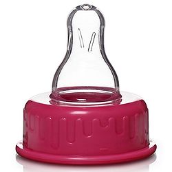 Babyhug Standard Neck Glass Feeding BottlePink - 250 ml
