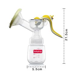 Babyhug Manual Breast Pump with Adjustable Suction & Massage Mode - Yellow