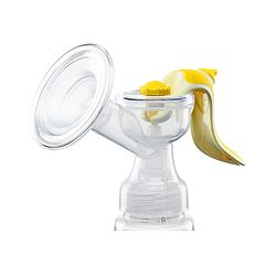 Babyhug Manual Breast Pump with Adjustable Suction & Massage Mode - Yellow