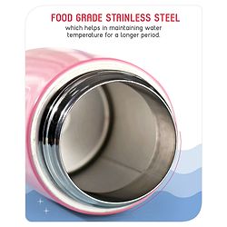 Babyhug Stainless Steel Insulated Sipper Bottle Pink - 350 ml