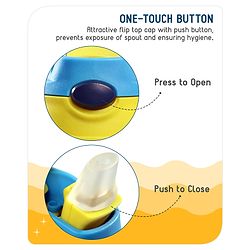 Babyhug Stainless Steel Insulated Sipper Bottle Blue - 350 ml