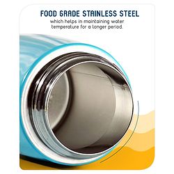 Babyhug Stainless Steel Insulated Sipper Bottle Blue - 350 ml