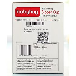 Babyhug 360 Degree Spill Proof Training Sipper Cup Pink - 240 ml| Leak Proof| Hygienic Lid| Twin Handle Sipper| Easy to Clean and Maintain| Auto-Seal| BPA Free