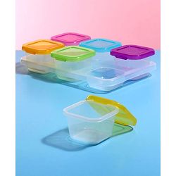 Babyhug Food Storage Containers Set of 6 - Multicolour