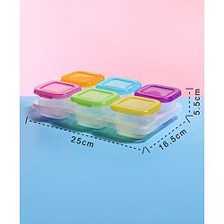 Babyhug Food Storage Containers Set of 6 - Multicolour