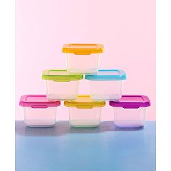 Babyhug Food Storage Containers Set of 6 - Multicolour