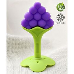 Babyhug Grapes Shape Silicone Teether - Purple