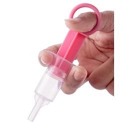 Babyhug Silicone Medicine Feeder with pacifier Cap - Pink