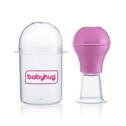 Babyhug Silicone Nipple Puller with Case - Pink| Corrects Flat and Concave Nipples| Hygienic Storage Case| BPA Free