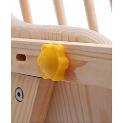 Babyhug Salvador Wooden Foldable Baby Dinning High Chair - Natural| No Assembly Required| Eco Friendly| Neutral Astetics