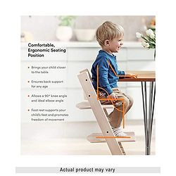 Babyhug Reine Wooden Dinning High Chair With Cushion - Natural