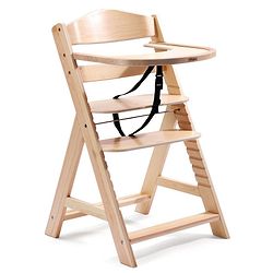 Babyhug Reine Wooden Dinning High Chair With Cushion - Natural