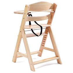 Babyhug Reine Wooden Dinning High Chair With Cushion - Natural