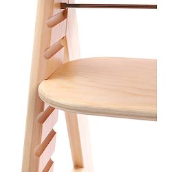 Babyhug Reine Wooden Dinning High Chair With Cushion - Natural