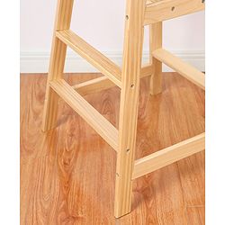 Babyhug Montreal Modern Pine Wood High Chair - Brown| Adjustable Food Tray| Stable Design