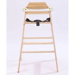 Babyhug Montreal Modern Pine Wood High Chair - Brown| Adjustable Food Tray| Stable Design