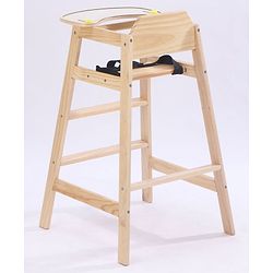 Babyhug Montreal Modern Pine Wood High Chair - Brown| Adjustable Food Tray| Stable Design