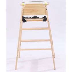Babyhug Montreal Modern Pine Wood High Chair - Brown| Adjustable Food Tray| Stable Design
