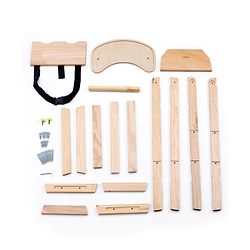 Babyhug Montreal Modern Pine Wood High Chair - Brown| Adjustable Food Tray| Stable Design