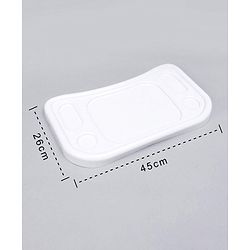 Babyhug Food Tray & Cushion Multiprint - White