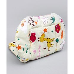 Babyhug Food Tray & Cushion Multiprint - White