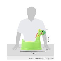 Babyhug Giraffe Shaped Potty Chair - Green