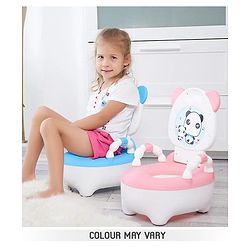Babyhug Cow Potty Chair - White Blue