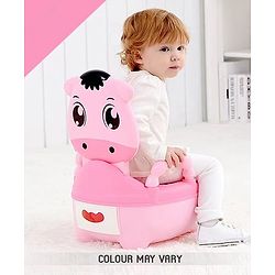 Babyhug Cow Potty Chair - White Blue
