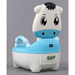Babyhug Cow Potty Chair - White Blue