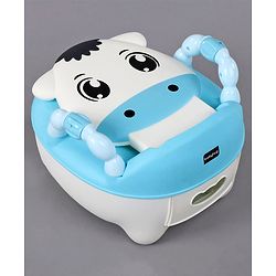 Babyhug Cow Potty Chair - White Blue