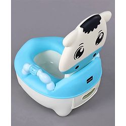 Babyhug Cow Potty Chair - White Blue