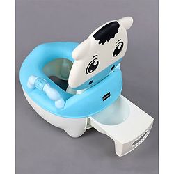 Babyhug Cow Potty Chair - White Blue