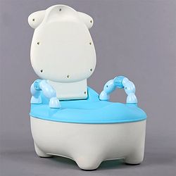 Babyhug Cow Potty Chair - White Blue