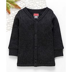 Babyhug Full Sleeves Thermal Vest - Dark Grey